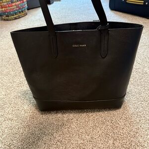 Cole Haan Classic Black Leather Tote